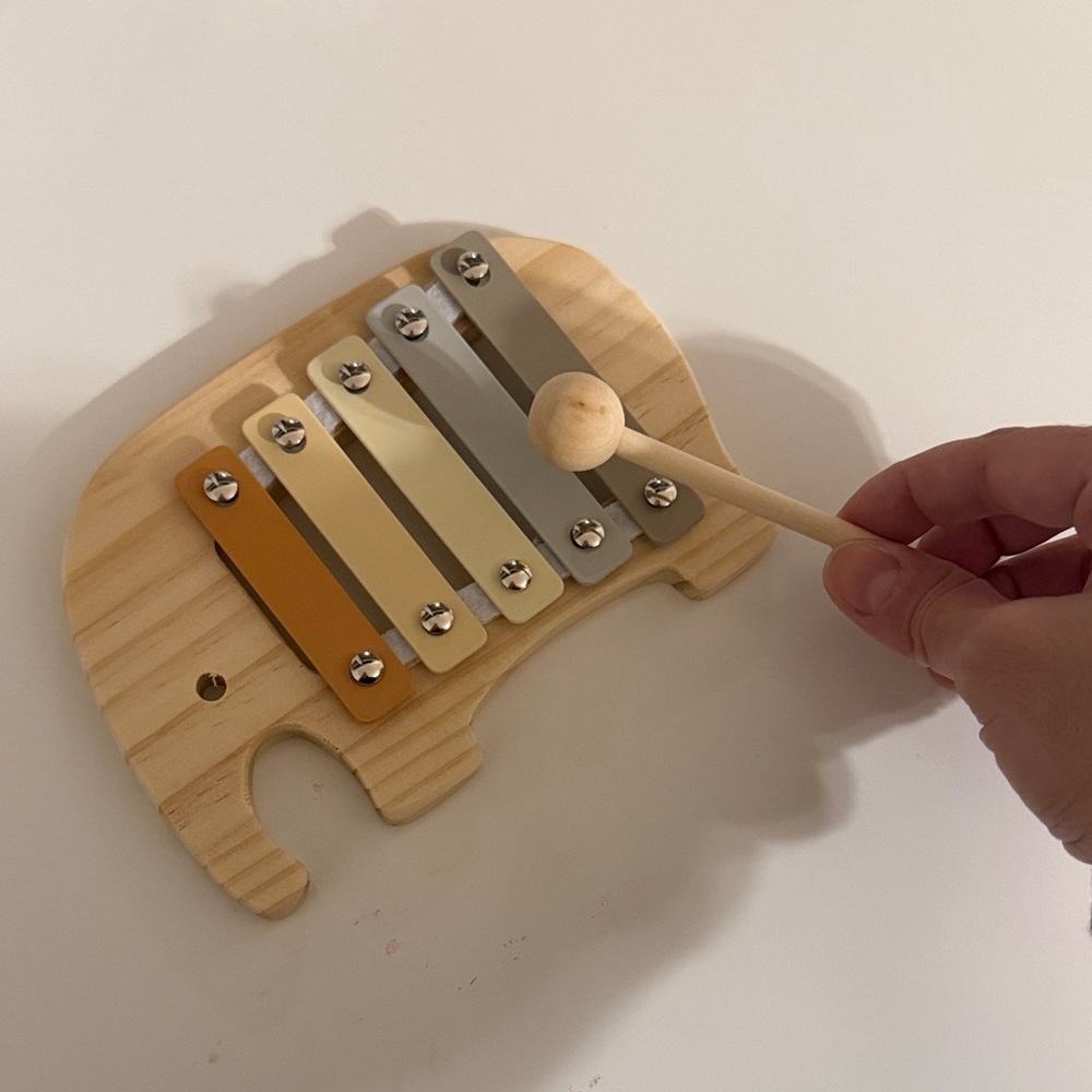 Wooden Elephant Xylophone with Mallet